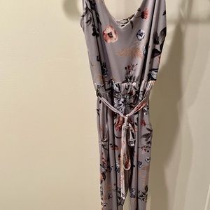 Boohoo flowered jumpsuit